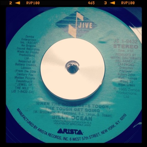 Random Record Pick: Billy Ocean, When The Going Gets Tough, The Tough Get Going #vinyl #billyocean #45 #jive #rnb