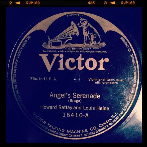 Random Record Pick: Howard Rattay and Louis Heine, Angel's Serenade / Fifth Nocturne #vinyl #instavinyl #vinylgram #78rpm #victor #violin
