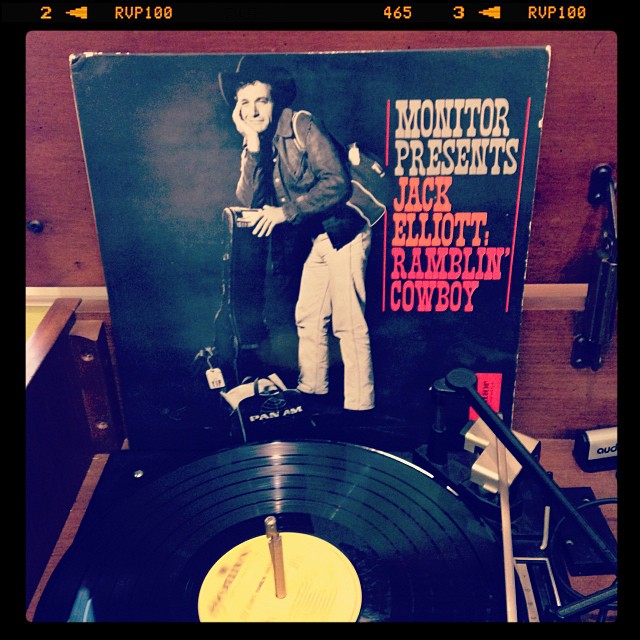 Vinyl record of Monitor Presents Jack Elliott: Ramblin' Cowboy.