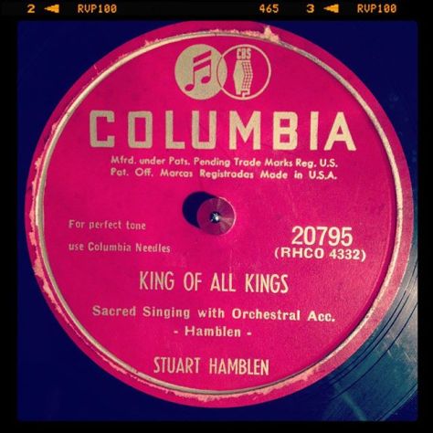 Random Record Pick: Stuart Hamblen, King Of All Kings / He Bought My Soul At Calvary #vinyl #instavinyl #vinylgram #78rpm #country #singingcowboy #cowboy #gospel