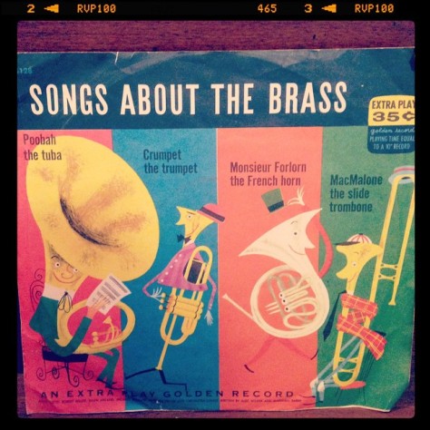 Random Record Pick: Songs About The Brass #vinyl #brass #78 #childrensmusic