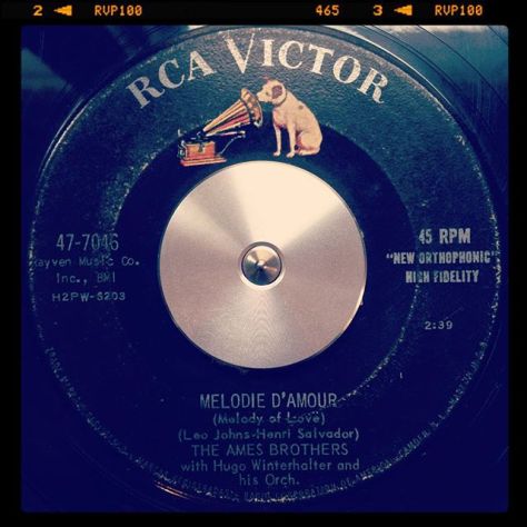 Random Record Pick: The Ames Brothers, Melodie D'Amour / So Little Time #vinyl #instavinyl #45rpm #quartet